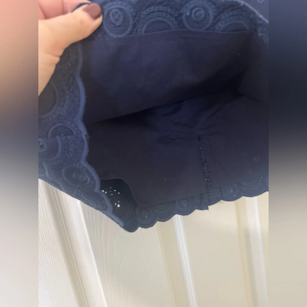 NWT Vineyard Vines Bedford Cord Eyelet Skirt in Nautical Navy Size 6
